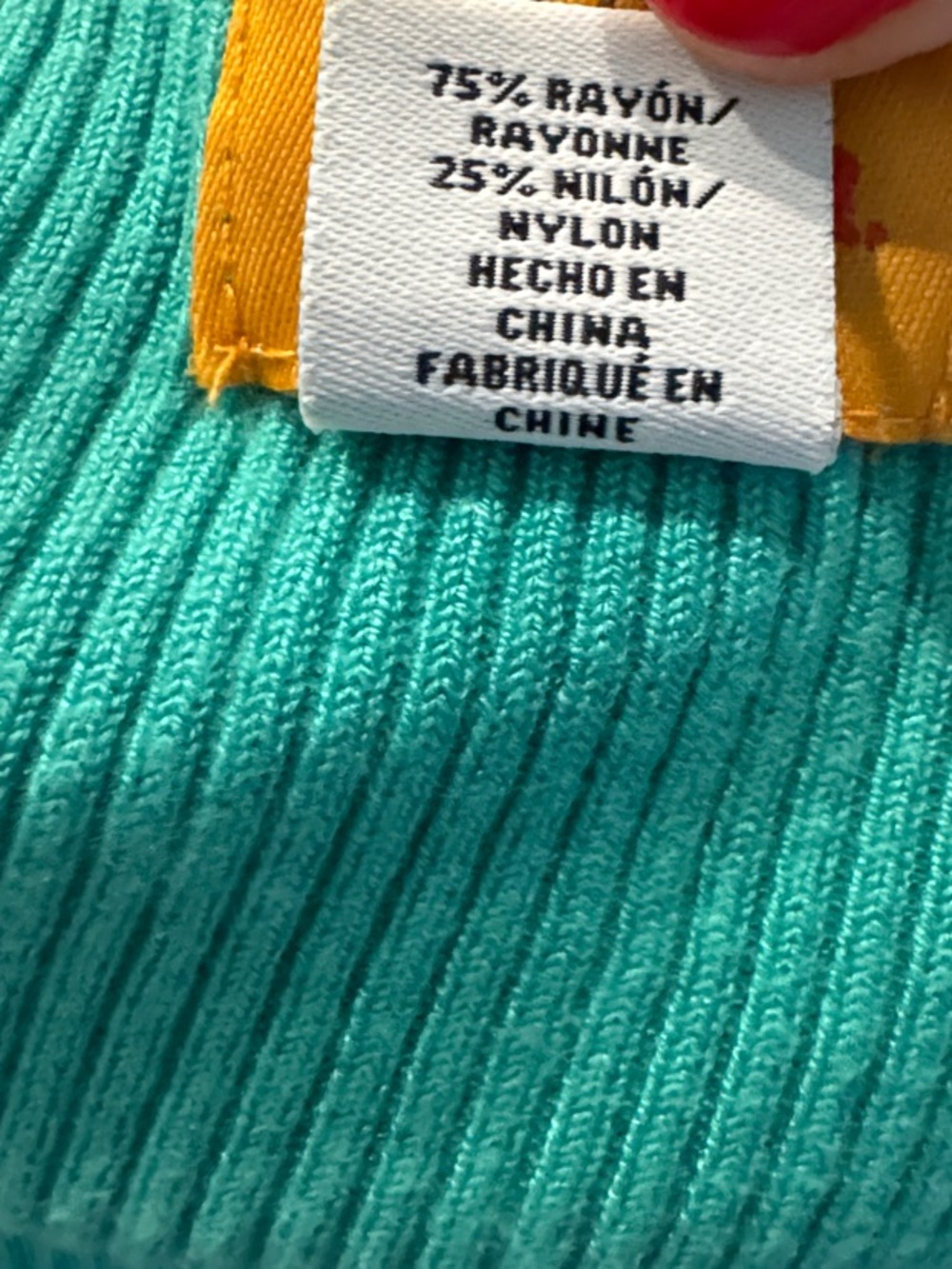 Ruby Rd. Teal Embellished Ribbed Tank Top - Picture 7 of 7